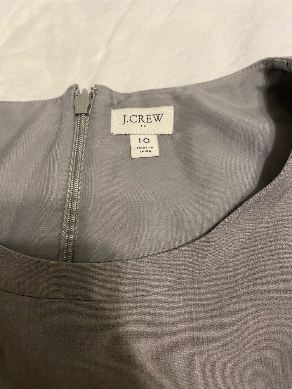 J.CREW Classic Gray Sleeveless Sheath Dress size 10